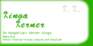 kinga kerner business card
